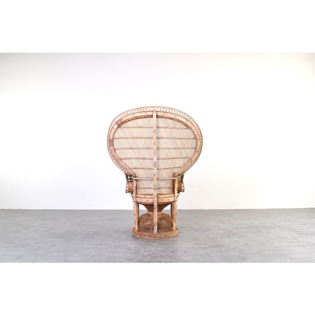 Mid-Century Modern Wicker Peacock Emmanuelle Chair from Kok Maison, 1970s For Sale - Image 4 of 16
