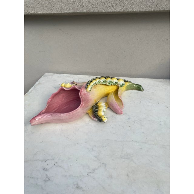 French Majolica Lily of the Valley Wall Pocket Fives Lille Circa 1890 For Sale - Image 4 of 6
