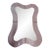 Murano Mirror Glass Wave Shape in Pink Powder Color For Sale