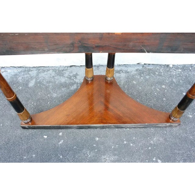 Brown Early 20th Century Art Deco Walnut Console Table Signed by the Shaw Furniture, Co. Mass. For Sale - Image 8 of 9