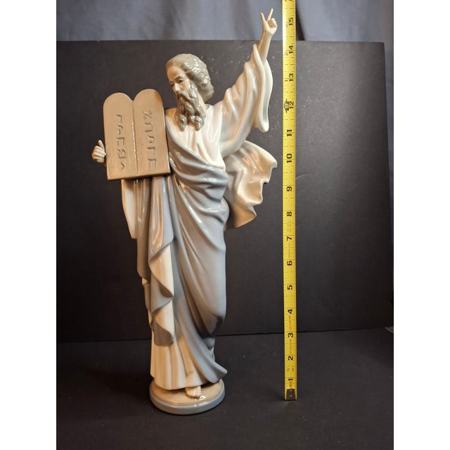 Lladro Moses Figurine 5170 Ten Commandments Porcelain Statue Box Vintage Judaica For Sale - Image 17 of 17