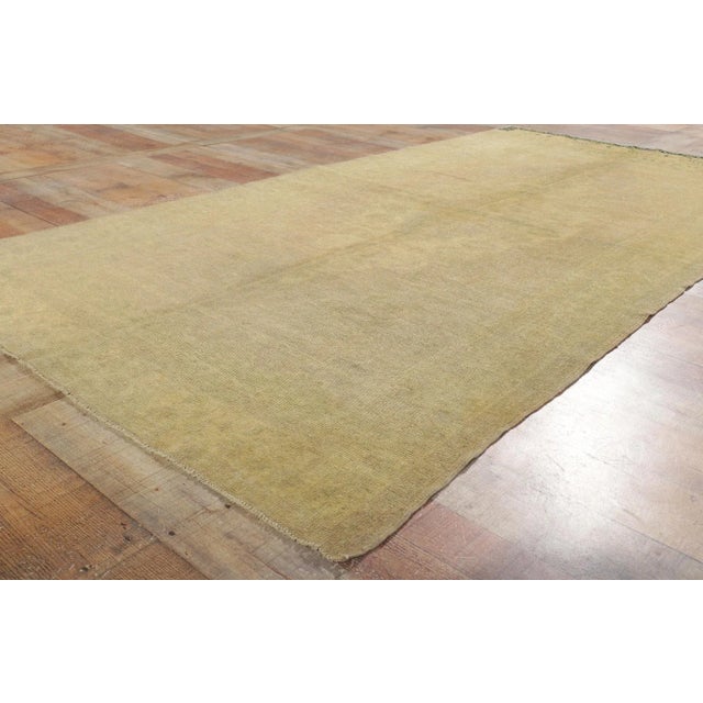 Textile Muted Vintage Turkish Oushak Rug - 04'05 X 08'06 For Sale - Image 7 of 10