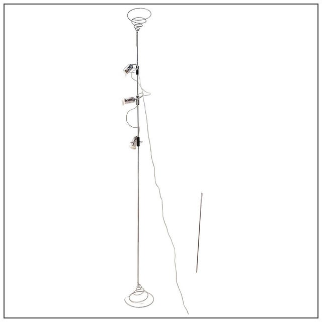 Cielo-Terra Adjustable Chrome Floor Lamp by Francesco Fois for Reggiani, 1960s For Sale - Image 13 of 14