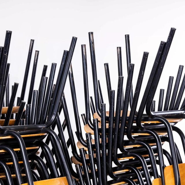 French Stacking University Dining Chair, 1960s For Sale - Image 6 of 8