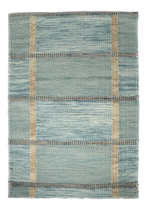 Freya Geometric Rug by Celerie Kemble for Chairish in Soft Blues, 14'x16'