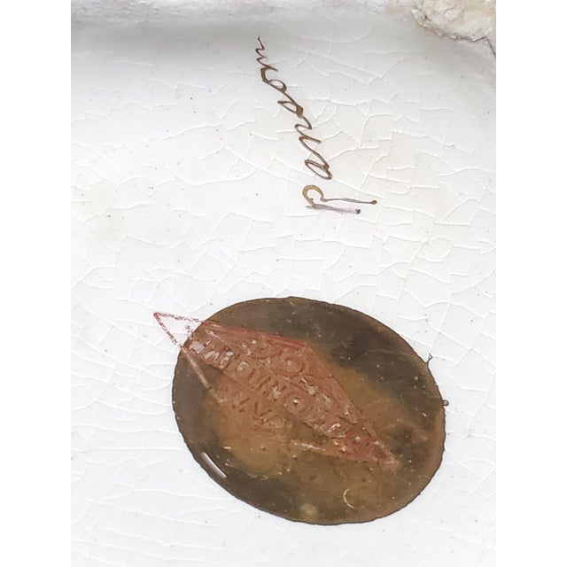 Gold Vintage Wheeling Decorating Company WDC Ransom Creamer and Sugar Bowl Doves Roses Daisies For Sale - Image 8 of 16