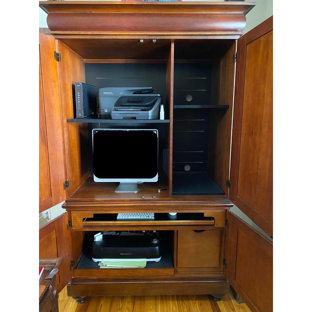 Hooker Furniture Cherry Wood Computer Armoire Chairish