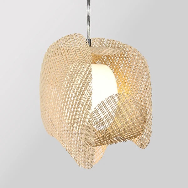 2020s Freeform by Oggetti Handwoven Pendant Light, Chocolate, Small For Sale - Image 5 of 11