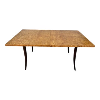 Mid 20th Century Attributed to Harvey Probber Burl Wood Dining Table With 2 Leaves For Sale