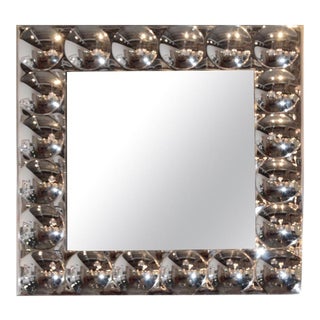 Mid-20th Century Hollywood Regency Turner Silver Bubble Wall Mirror For Sale