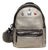 MCM Special Edition Silver Leather Swarovski Crystal Backpack with Rabbit Charm For Sale
