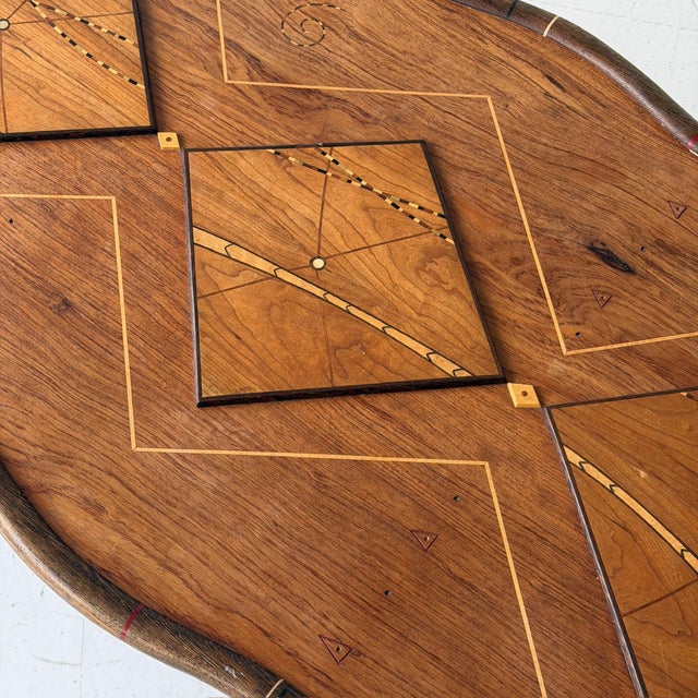 Mid-Century Modern Inlaid Studio Made Coffee Table by Steven Spiro For Sale - Image 3 of 12