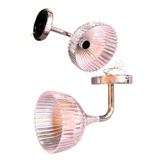 Pair of Kartell Sconces in Chromed Metal and Lucite, Late 20th Century, Italy For Sale