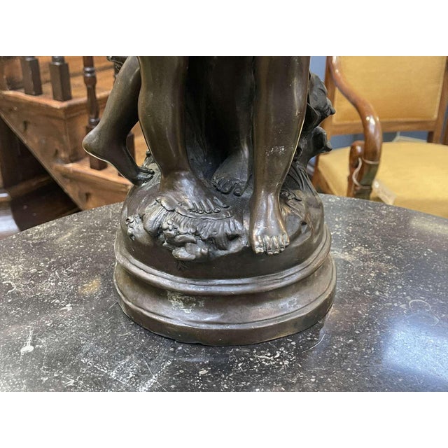 Bronze Depicting Two Children by Moreau, 20th Century For Sale - Image 9 of 16