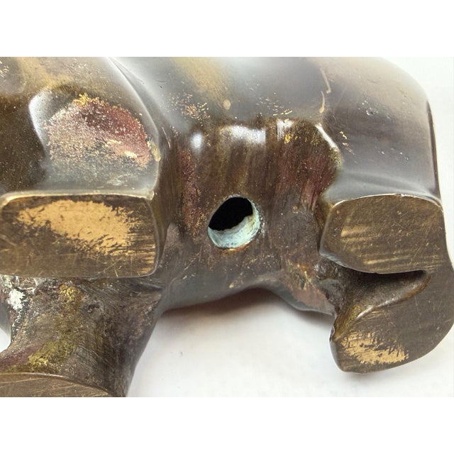Vintage Bronze Bull and Bear Figurines by Reinhard Dachlauer, Germany, 1980s, Set of 2 For Sale - Image 15 of 16