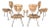 Set of 4 Restored Mid-Century Modern Wrought Iron & Birch Chairs Attributed to Arthur Umanoff, Usa, Circa 1960s For Sale