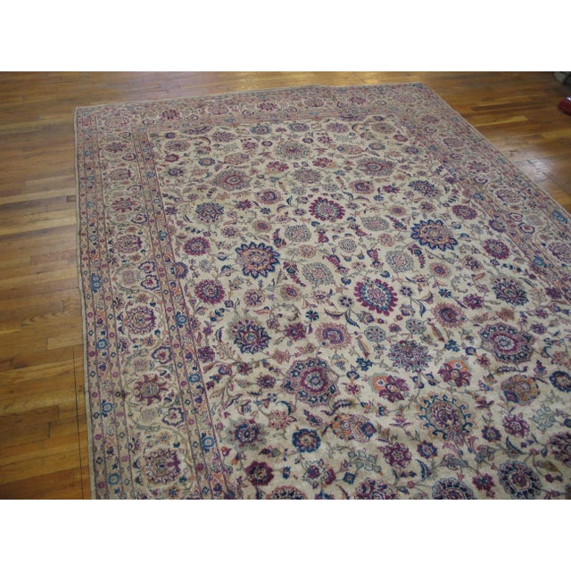 Early 20th Century Persian Silk Kashan Carpet 7' x 10'