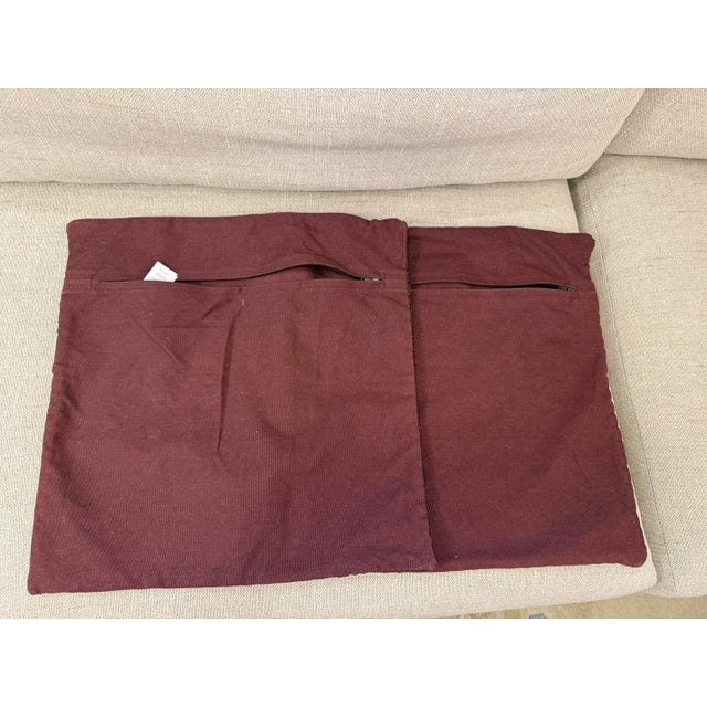 Williams-Sonoma Woven Leather Pillow Covers, Pair For Sale - Image 10 of 12