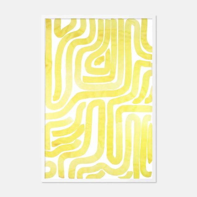 Contemporary Sunshine Pool by Kate Roebuck in White Framed Paper, XS Art Print For Sale - Image 3 of 3