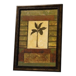 Framed Tropical Botanical Mixed Media Wall Art For Sale