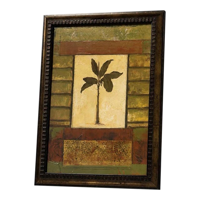 Framed Tropical Botanical Mixed Media Wall Art For Sale