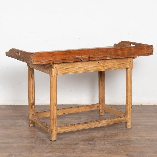 Late 19th Century Rustic Pine Work Table Console For Sale - Image 9 of 9