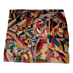 Museum Quality Late 19th Century American Crazy Quilt- Exceptional Hand-Stitched Heirloom With Silk and Plush Patches