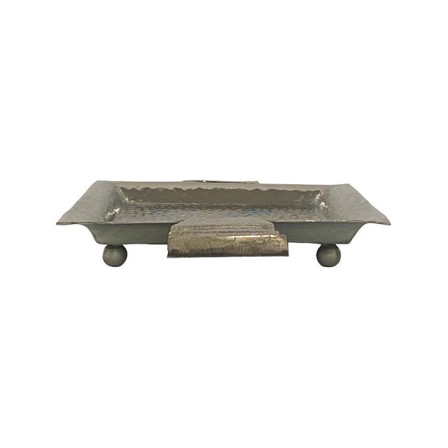 Metal Calder Silver Tray Wall Decor For Sale - Image 7 of 11