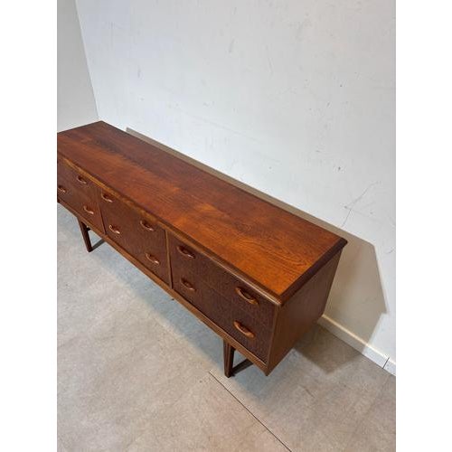 Wood Vintage Sideboard with 8 Drawers For Sale - Image 7 of 10