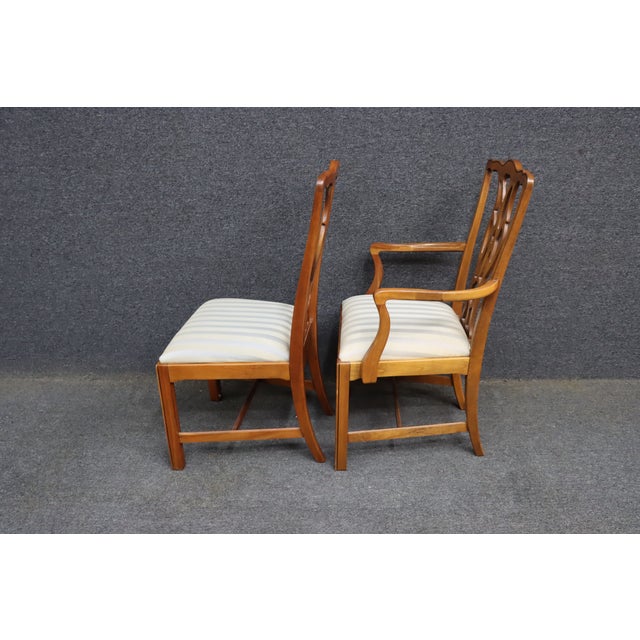 Set of 10 Harden Chippendale Style Cherry Dining Chairs For Sale - Image 14 of 14