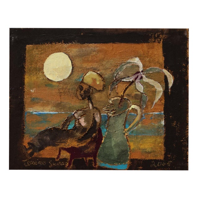 Tonino Guerra, Untitled, 2005, Fresco on Canvas For Sale