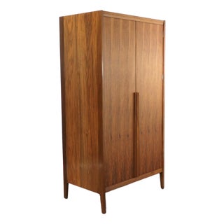 1960s Mid Century Modern Vintage Gentlemens Armoire Wardrobe by Younger Danish Style For Sale