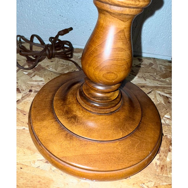 1970s Mid Century Craftsman Tell City Chair Company Maple Table Lamp For Sale - Image 5 of 6