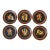 Vintage Set of 6 Terracotta Ancient Greek Replica Wall Plates For Sale
