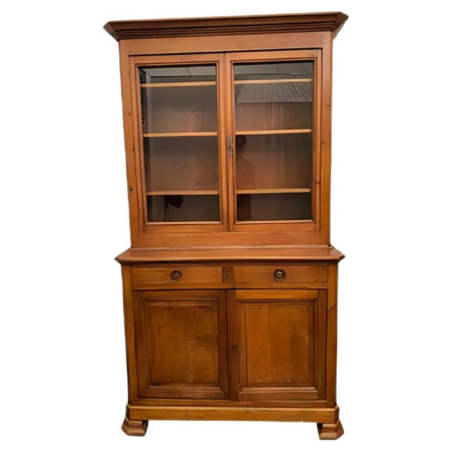 Antique Italian Pinewood Cabinet For Sale