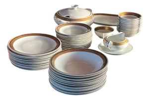 Late 20th Century Dinner Service Plates, Bowls, Platters By Wawel, Poland, 49 Pieces