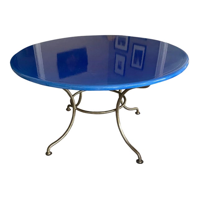 1990s Enameled Lava Stone Table For Sale