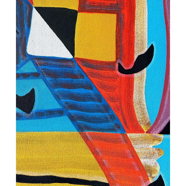 2020s Max Manning “Untitled (CVS272)” Contemporary Red, Blue, & Yellow Geometric Abstract Painting, 2024 For Sale - Image 5 of 8