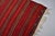 Vintage Crimson Red Turkish Striped Kilim Rug With Geometric Border Details For Sale In Phoenix - Image 6 of 10