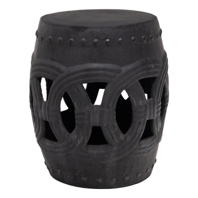 Graphite Black Prosperity Garden Stool For Sale