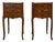 Transition Style Bedside Tables in Marquetry, Set of 2 For Sale