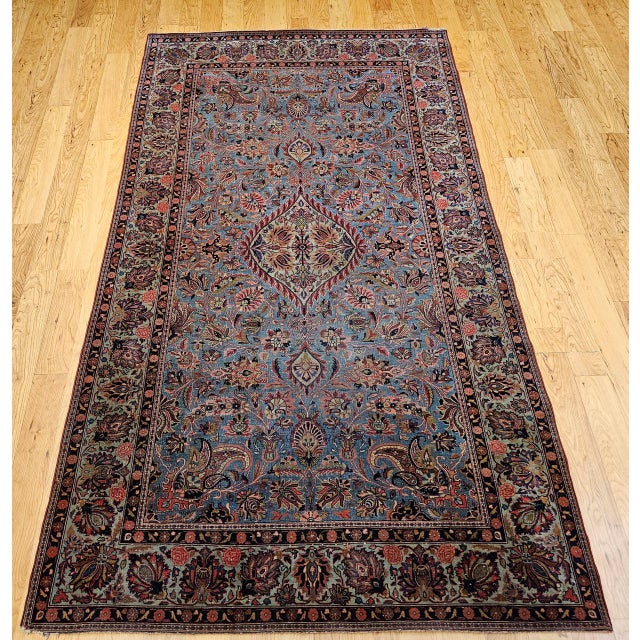 "Beautiful early 20th century Persian Kashan area rug, meticulously hand-knotted in an extremely rare and highly desirable...
