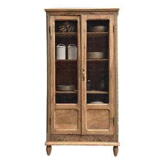 Antique Library with Wire Mesh Doors, 1890s For Sale
