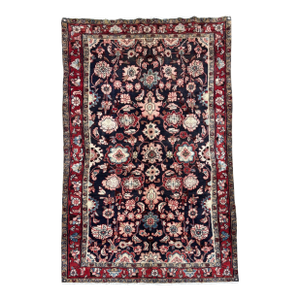 Antique Hamedan Hand-Knotted Rug 4'9" X 8'9"
