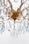 Italian Waterfall Chandelier in Gold-Plated Metal with Blue Crystals, 1960s For Sale - Image 3 of 14