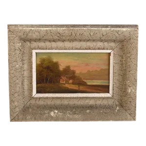 Early 20th Century Oil Painting on Panel Landscape