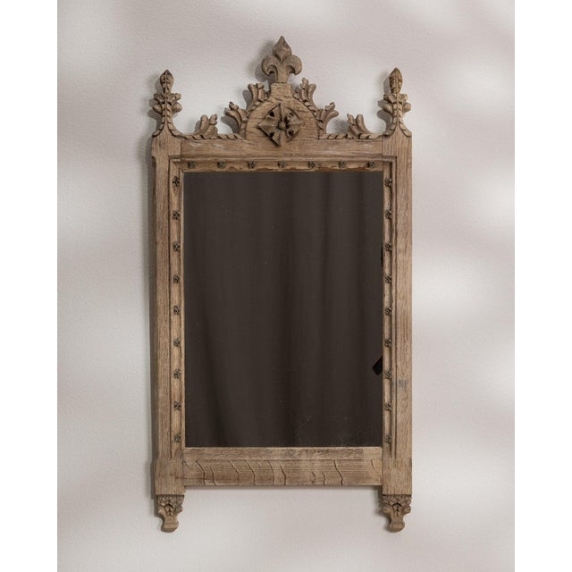 Tan 19th Century France Tan Wood Mirror For Sale - Image 8 of 10