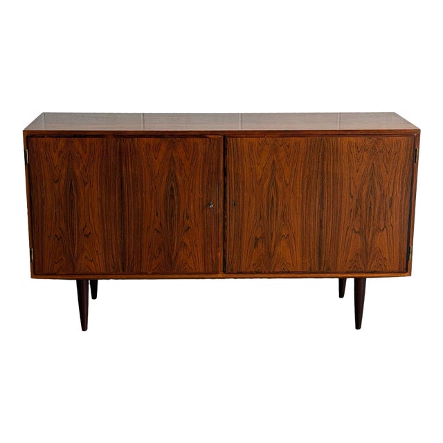 Poul Hundevad Rosewood Sideboard Credenza Low Storage Unit Tapered Legs Denmark 1960s For Sale