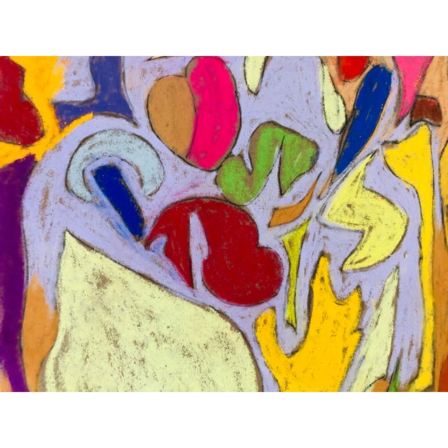 Abstract Abstraction No. 104 Original Pastel by Erik Sulander 11x12 For Sale - Image 3 of 4