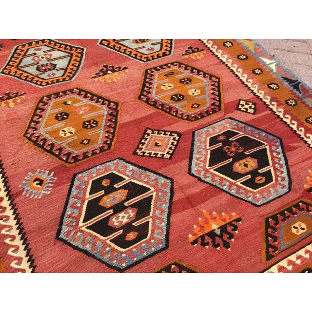 Vintage Turkish Kilim Rug, 64" X 146" For Sale - Image 11 of 13